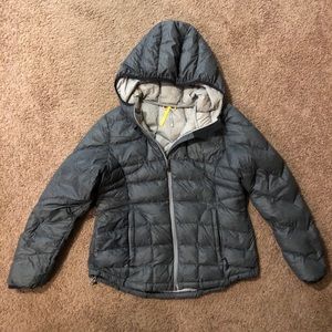 Gray puffer jacket